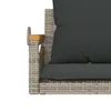 vidaXL Sedia a dondolo sospesa con cuscini Grigio 63x62x40 Anteprima dell’immagine prodotto 9