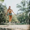 Gymtek® švihadlo - 275 cm kožená šnúra, špongiové rukoväte Náhľad obrázku produktu 3