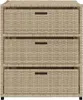 vidaXL Gartenschrank Beige 55x59x69 cm Poly Rattan Produktbild-Vorschau 5