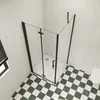 B:90xT:90xH:185cm 6mm ESG Nano Glas Schwarz Nischentür Produktbild-Vorschau 4