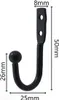INF Wandhaken mit Schrauben im 4er-Pack Schwarz Produktbild-Vorschau 2