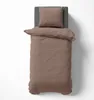 4 teilige Uni Bettwäsche 135x200 cm Mikrofaser Nougat Braun Produktbild-Vorschau 2