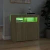 vidaXL Sideboard avec lampes LED Chêne Sonoma 80x35x75 cm Voir les images du produit 10