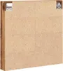 A close-up, angled view of a wooden composite panel with metal fixtures at the top corners. Náhled obrázku produktu