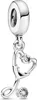 A silver charm shaped like a stethoscope with a heart detail, hanging from a bail. Produktbild-Vorschau