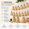 24 adventních pytlíků, které lze naplnit, přírodní béžové Náhled obrázku produktu 8