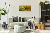 Wandbild Leinwand Bilder mit Uhr 60x30 Gemälde Wiese Wald Produktbild-Vorschau 4