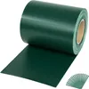 A roll of dark green privacy screening material is shown, with a portion unrolled onto a white surface. A small fan of green clips is also visible. Náhled obrázku produktu