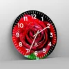 Wanduhr - Rund - Glasuhr - Rose Blume Blütenblätter Wasser Produktbild-Vorschau 4