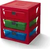 LEGO Schubladenbox 3-DRAWER STORAGE RACK 3 Schübe rot Produktbild-Vorschau 2