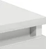 Close-up of a white furniture piece, likely a sideboard, showing a corner and a shelf. Podgląd zdjęcia produktu