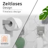 ECENCE Toilettenpapierhalter + 2 Handtuchhaken ohne Bohren Produktbild-Vorschau 2