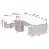9-tlg. Garten-Sofagarnitur - mit Kissen Schwarz Poly Rattan Produktbild-Vorschau 3