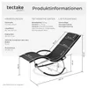 tectake® Sonnenliege Paulina ergonomisch, faltbar, 150 kg Produktbild-Vorschau 5