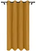 A single mustard yellow curtain hanging from a black curtain rod. Náhled obrázku produktu
