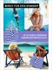 Beige großer Strandbeutel mit Streifen - Schultertasche mit Produktbild-Vorschau 6