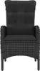 The Living Store 3-tlg. Garten-Essgruppe Poly Rattan und Produktbild-Vorschau 5