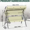XMTECH Hollywoodschaukel 3-Sitzer mit verstellbarem Produktbild-Vorschau 2