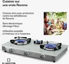 A promotional image showcasing a portable gas stove with text and a lifestyle photo. Náhľad obrázku produktu