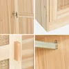sweeek - Kleiderschrank mit Rattan-Geflecht und Holzdekor, Produktbild-Vorschau 4