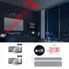 Projektionswecker mit FM-Radio, 7,5 Zoll Spiegeldisplay, USB-Ladegerät, Weiß Productafbeelding-voorbeeld