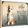 vianmo Holzschild 20x30 cm Hund Chihuahua hier wache ich Produktbild-Vorschau 1