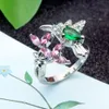Eleganter offener Ring mit Zirkonia, Blumen- und Produktbild-Vorschau 7