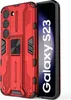 Galaxy S23 Hülle, Dual Layer PC TPU Bumper Stoßfest Ständer Produktbild-Vorschau 1