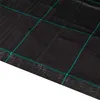 A close-up, angled view of black landscape fabric with green grid lines. Produktbild-Vorschau