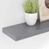 A close-up view of a gray shelf with a white pot containing a green plant and a framed picture in the background. Náhled obrázku produktu