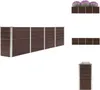 Multiple views of a brown and silver planter box. Podgląd zdjęcia produktu