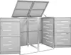 VidaXL Contenitore doppio 138x77,5x112,5 cm acciaio inox Anteprima dell’immagine prodotto 14