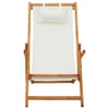 vidaXL Chaise de plage pliante en bois massif d'eucalyptus Voir les images du produit 1