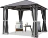 A gazebo with furniture inside, set against a white background. Anteprima dell’immagine prodotto