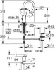 GROHE Eurosmart, Waschbecken, Hebelgriffe, 1/2", Chrom Produktbild-Vorschau 3