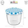 WELLGRO Einmachgläser blau kariert 230ml mit Schraubdeckel Produktbild-Vorschau 2