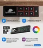 A marketing image showing a desk controller with various features highlighted by text and icons. Produktbild-Vorschau