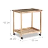 relaxdays Chariot de service marron 66,0 x 38,0 x 62,0 cm Voir les images du produit 3