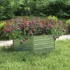 vidaXL Garten-Hochbeet 129x45 cm Verzinkter Stahl Silber Produktbild-Vorschau 2