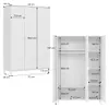sweeek - Garderobe mit Heveaholz und Metall 5 Regalböden Produktbild-Vorschau 6