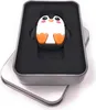 Onwomania tučniak plochý okrúhly roztomilý USB flash disk v Náhľad obrázku produktu 1