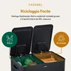 CASABEL Pattumiera, 2x30L, nero, acciaio inox, Pattumiera Anteprima dell’immagine prodotto 5