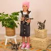 Teddy Hermann Katze grau getigert stehend 20 cm Produktbild-Vorschau 3
