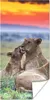 MuchoWow® Poster Löwen bei Sonnenaufgang 20x40 cm - Plakat Produktbild-Vorschau 1