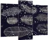 Bild auf Leinwand - Leinwandbild - 3 Teile - Federn Produktbild-Vorschau 1
