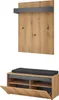 Garderobe Set 3-teilig "Center" in Evoke Eiche und grau Produktbild-Vorschau 10