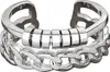 INF Anello antistress regolabile con anelli rotanti Argento Anteprima dell’immagine prodotto 5