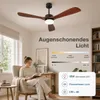 Ø106cm Echtholz Deckenventilator mit Beleuchtung 3 Flügel Produktbild-Vorschau 12