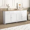 INONEFT Sideboard 160cm mit Holzoptik-Platte, küchenschrank Produktbild-Vorschau 3