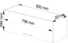 Akord Kleiderschrank Oliwia Weiß 80X30X29 Cm Produktbild-Vorschau 6